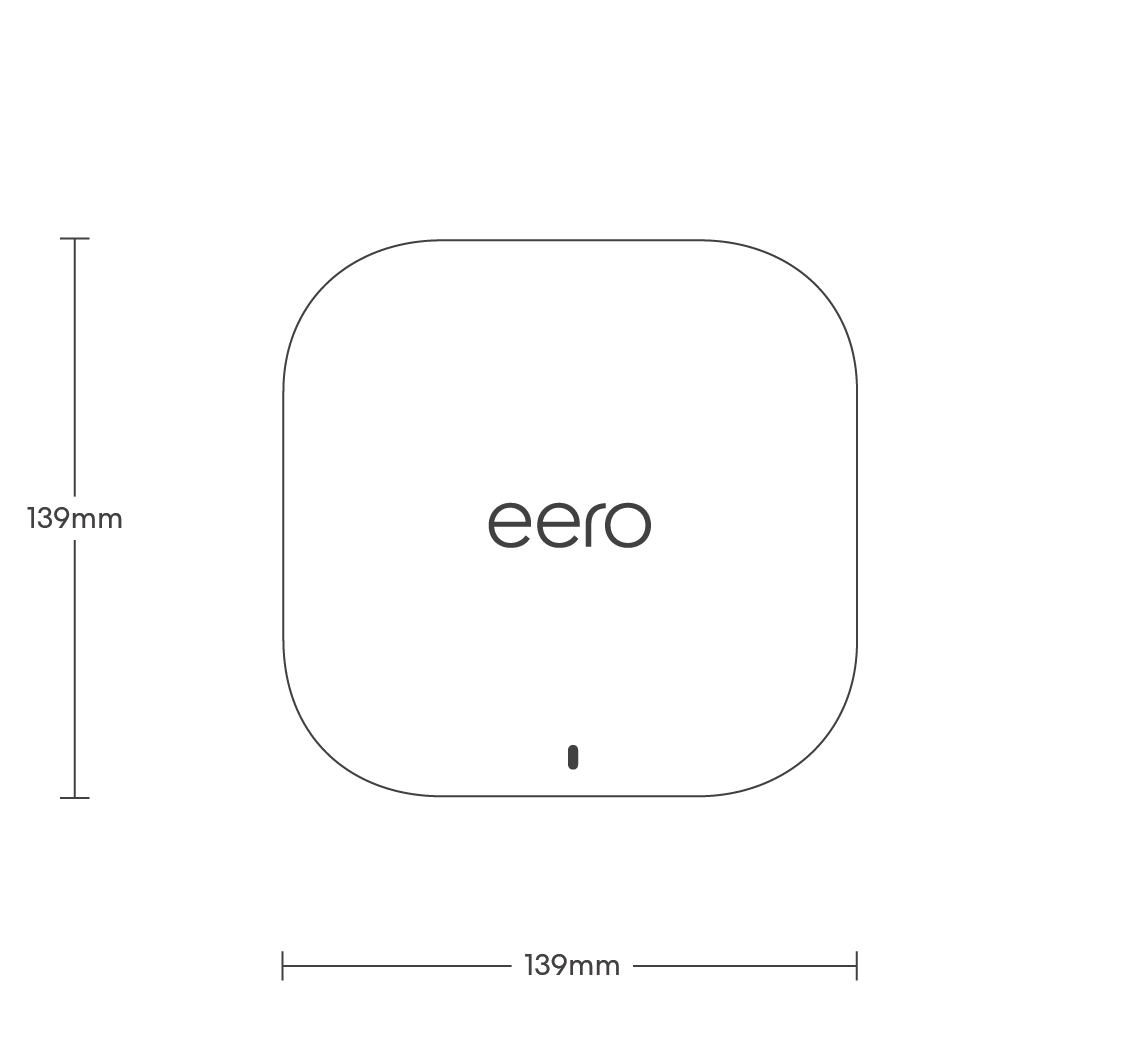 dimensions image: eero Pro 6E (3-pack)